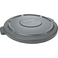 Rubbermaid Commercial Brute 20-gallon Container Lid, 19.9" W/Dia, Gray, Plastic RCP261960GY